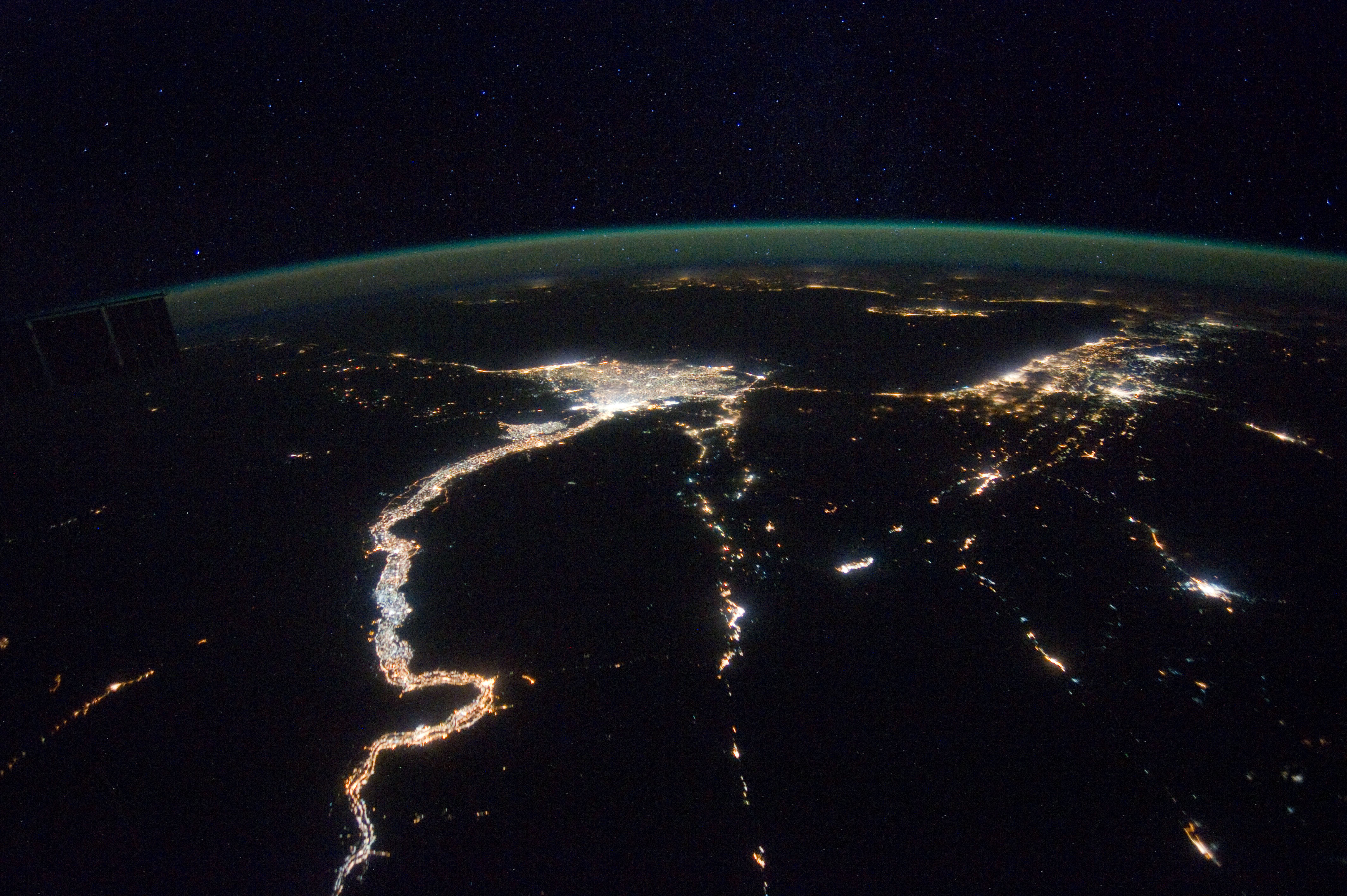 Mer Méditerranée et delta du Nil photographiés depuis l'ISS
